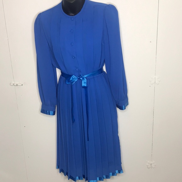 ZiZi petites Vintage blue dress - Picture 1 of 11